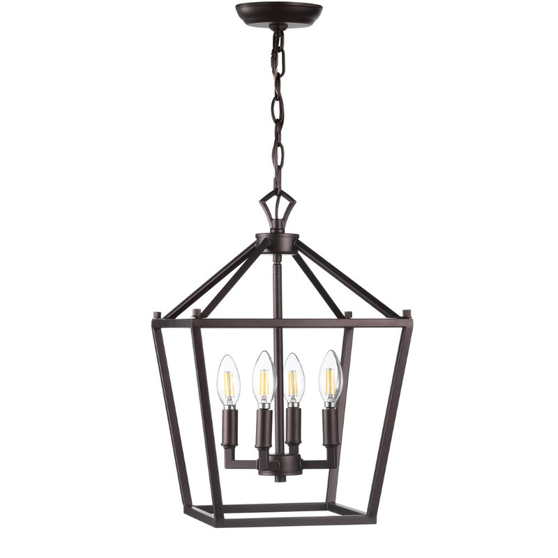 Pagoda Lantern Metal LED Pendant - JONATHAN Y
