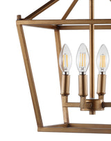 Pagoda Lantern Metal LED Pendant - JONATHAN Y