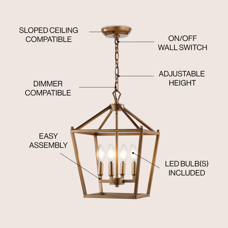 Pagoda Lantern Metal LED Pendant
