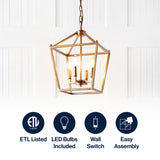 Pagoda Lantern Metal LED Pendant
