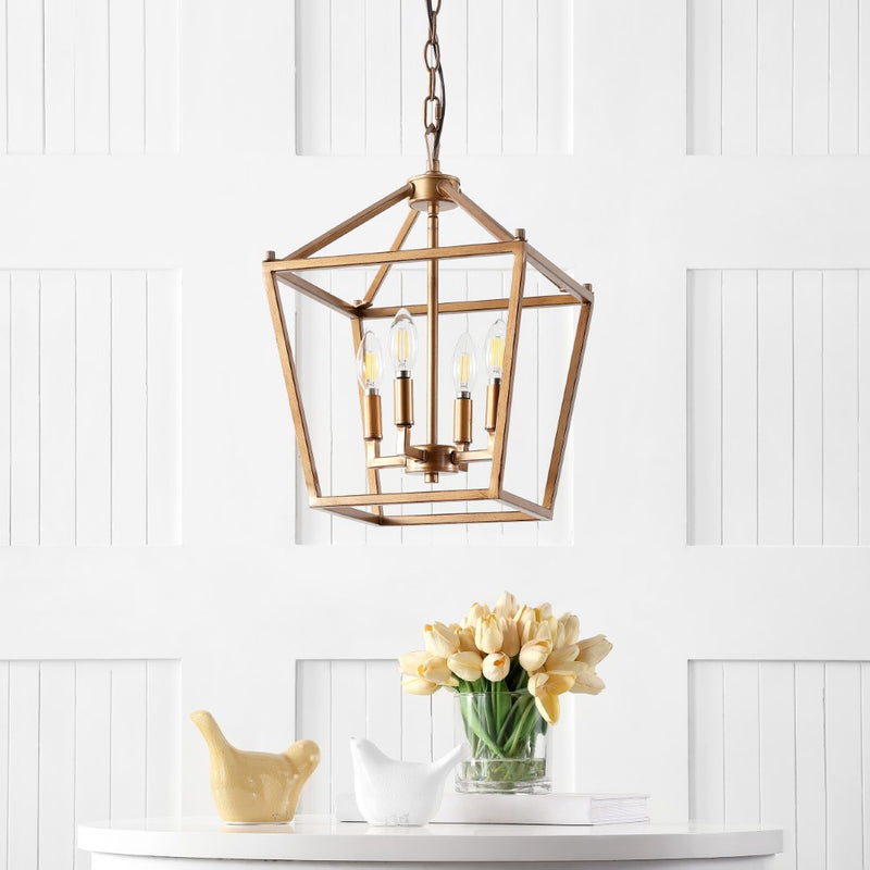 Pagoda Lantern Metal LED Pendant - JONATHAN Y