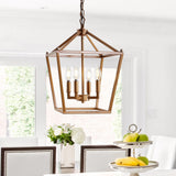 Pagoda Lantern Metal LED Pendant - JONATHAN Y
