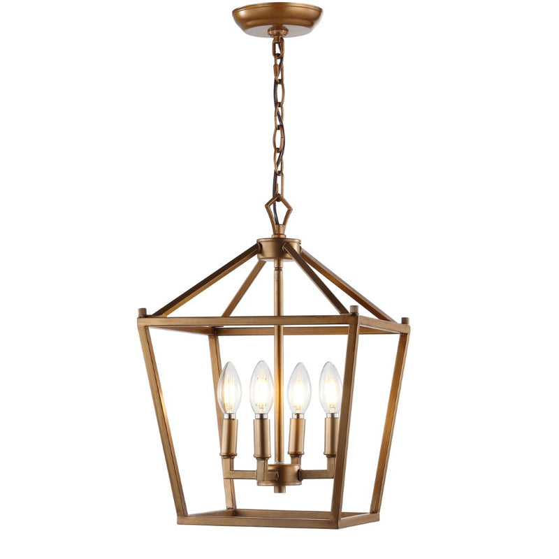 Pagoda Lantern Metal LED Pendant - JONATHAN Y
