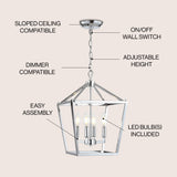 Pagoda Lantern Metal LED Pendant