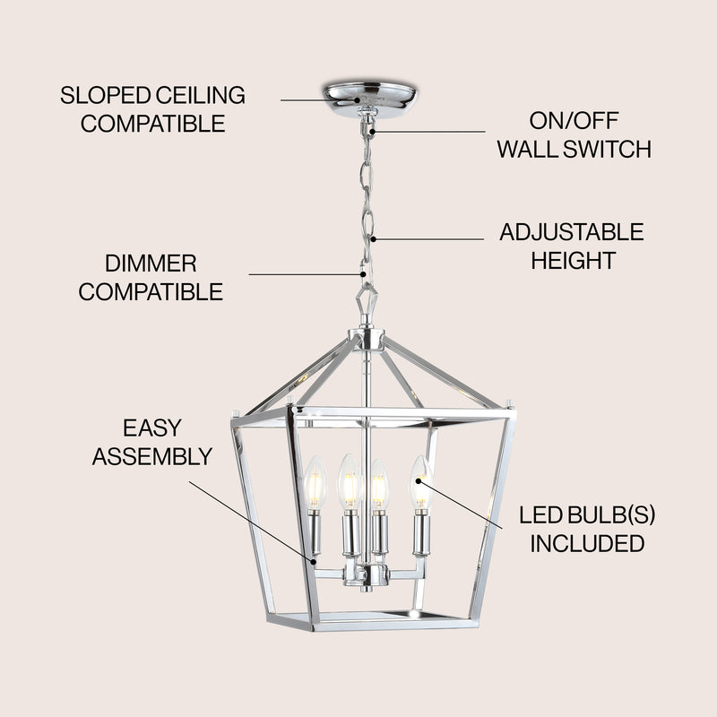 Pagoda Lantern Metal LED Pendant