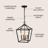 Pagoda Lantern Metal LED Pendant