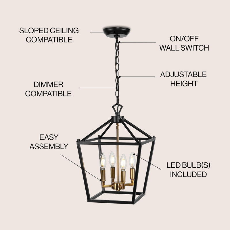 Pagoda Lantern Metal LED Pendant
