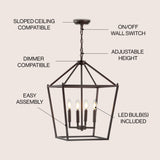 Pagoda Lantern Metal LED Pendant