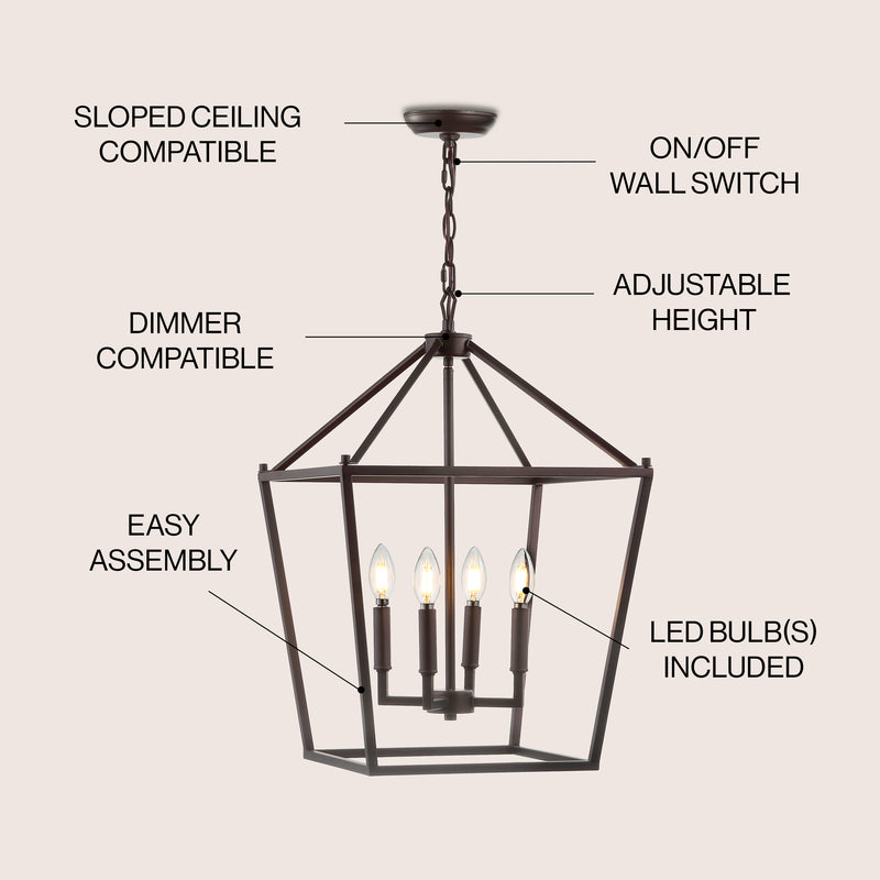 Pagoda Lantern Metal LED Pendant