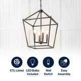 Pagoda Lantern Metal LED Pendant
