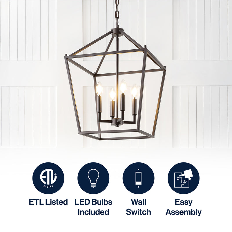 Pagoda Lantern Metal LED Pendant