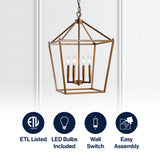 Pagoda Lantern Metal LED Pendant