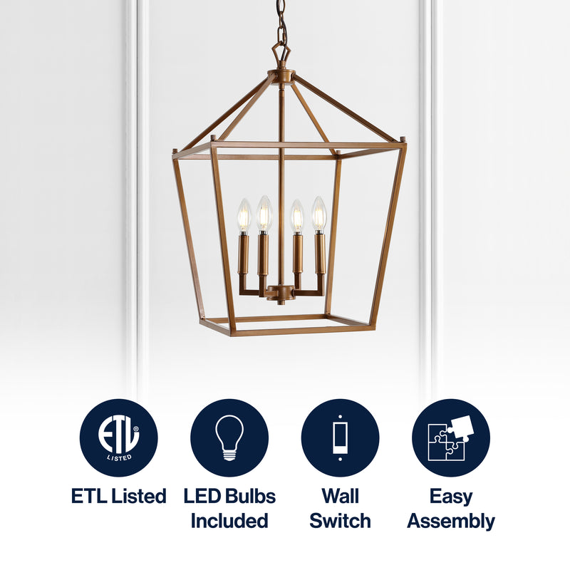 Pagoda Lantern Metal LED Pendant
