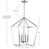 Pagoda Lantern Metal LED Pendant Chrome / 16" – DIM