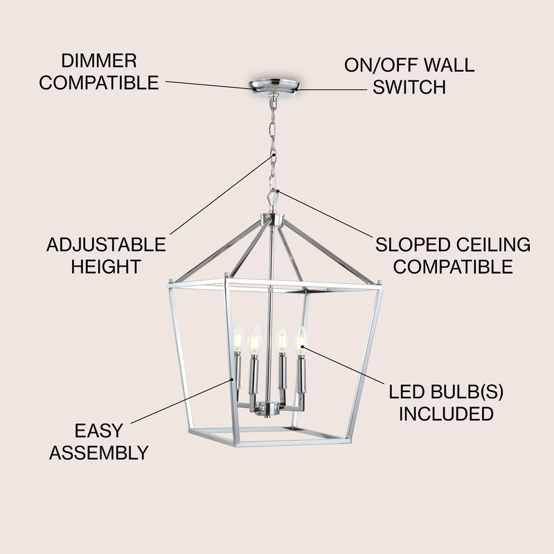 Pagoda Lantern Metal LED Pendant