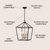 Pagoda Lantern Metal LED Pendant