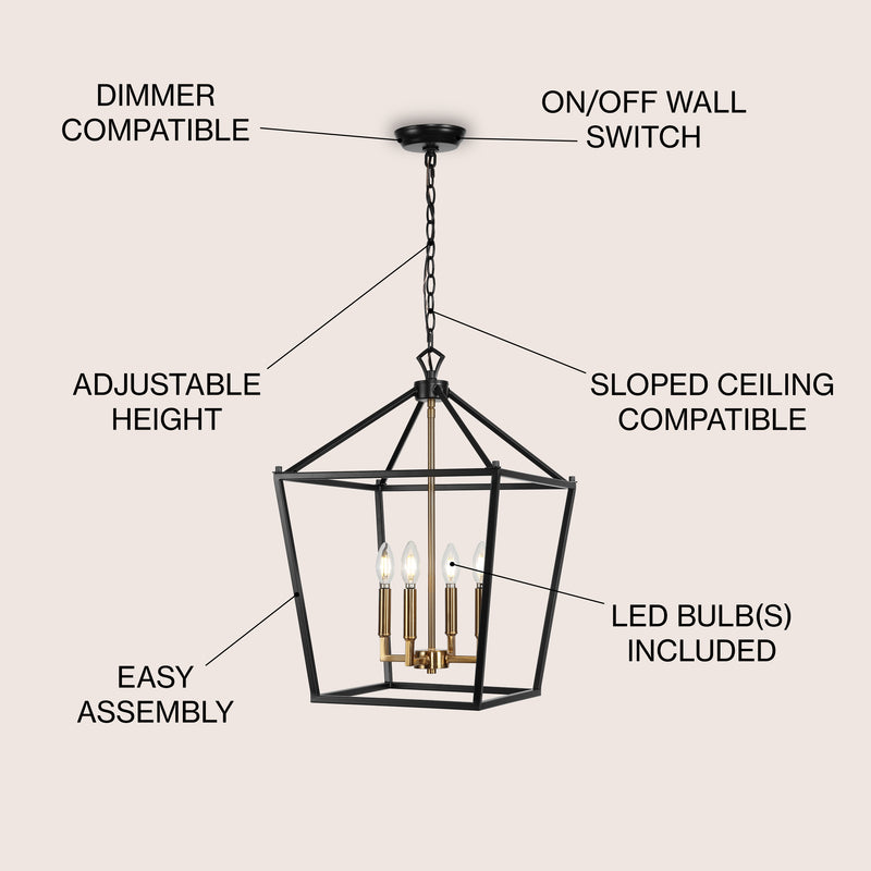 Pagoda Lantern Metal LED Pendant