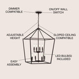 Pagoda Lantern Metal LED Pendant