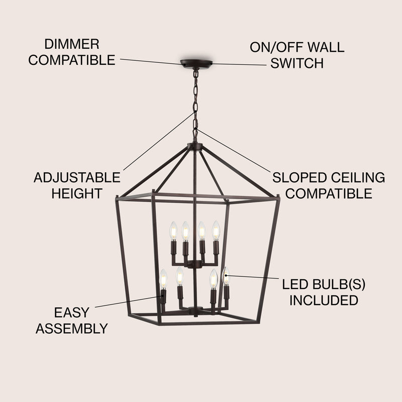 Pagoda Lantern Metal LED Pendant