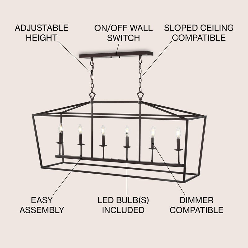 Pagoda Lantern Metal LED Pendant