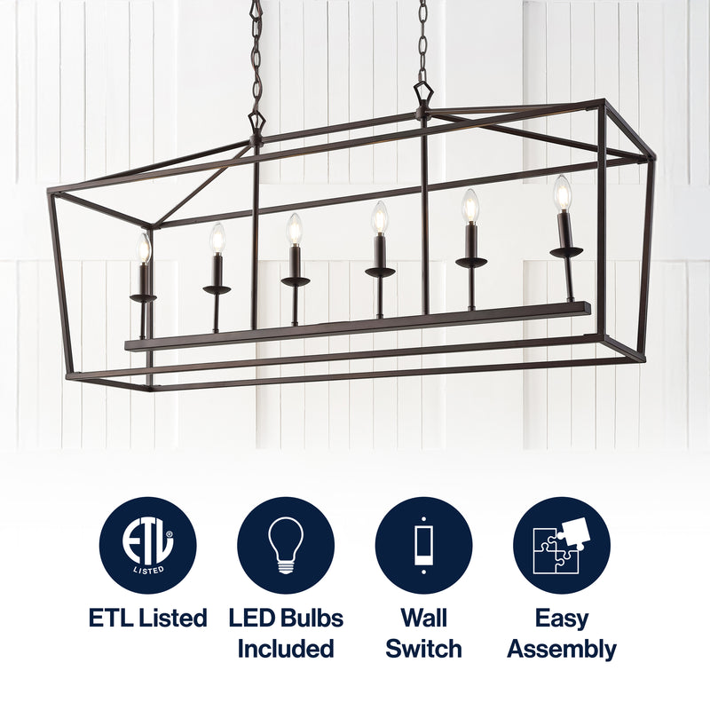 Pagoda Lantern Metal LED Pendant