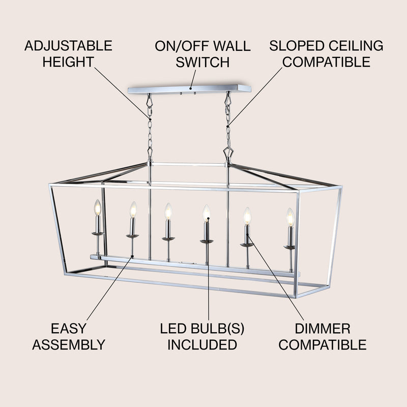 Pagoda Lantern Metal LED Pendant