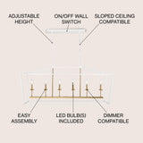 Pagoda Lantern Metal LED Pendant
