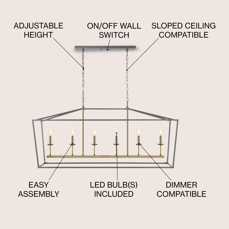 Pagoda Lantern Metal LED Pendant