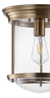 Savannah 10.25" Metal/Glass LED Flush Mount - JONATHAN Y
