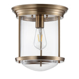 Savannah 10.25" Metal/Glass LED Flush Mount - JONATHAN Y