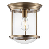 Savannah 10.25" Metal/Glass LED Flush Mount - JONATHAN Y