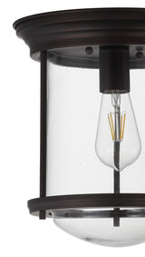 Savannah 10.25" Metal/Glass LED Flush Mount - JONATHAN Y