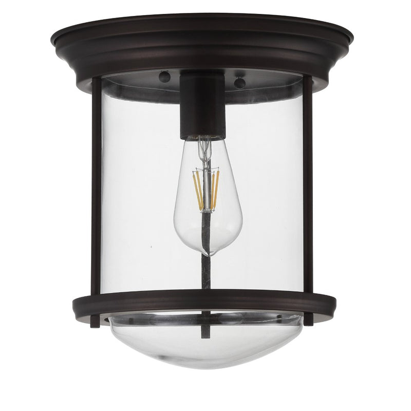 Savannah 10.25" Metal/Glass LED Flush Mount - JONATHAN Y