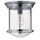 Savannah 10.25" Metal/Glass LED Flush Mount - JONATHAN Y