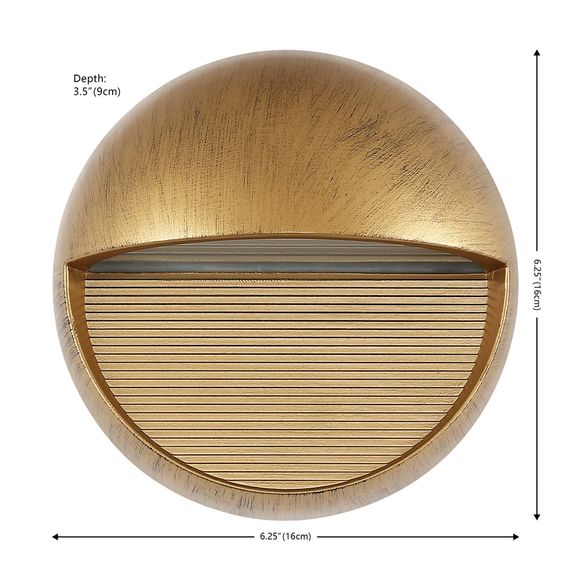 Orbe 6.25" Outdoor Metal/Glass Integrated LED Wall Sconce