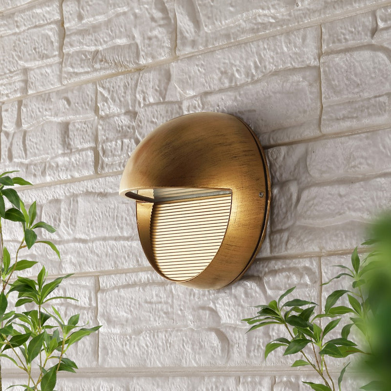 Orbe 6.25" Outdoor Metal/Glass Integrated LED Wall Sconce