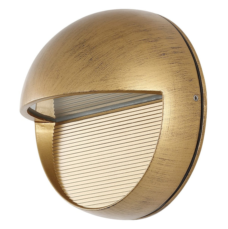 Orbe 6.25" Outdoor Metal/Glass Integrated LED Wall Sconce