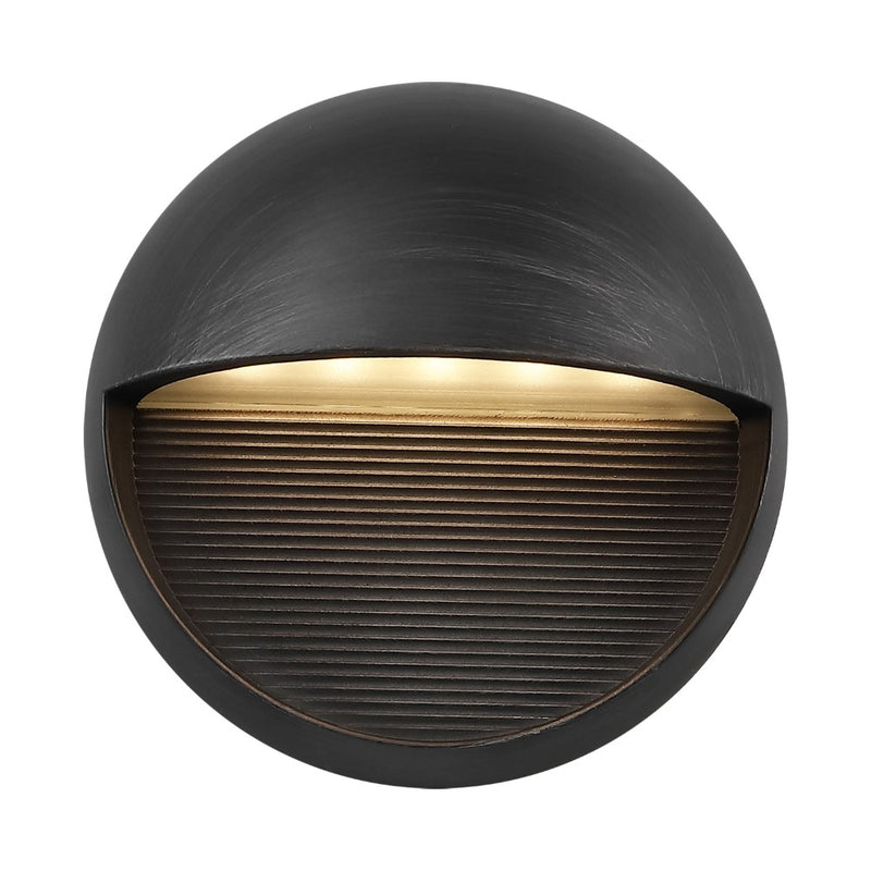 Orbe 6.25" Outdoor Metal/Glass Integrated LED Wall Sconce