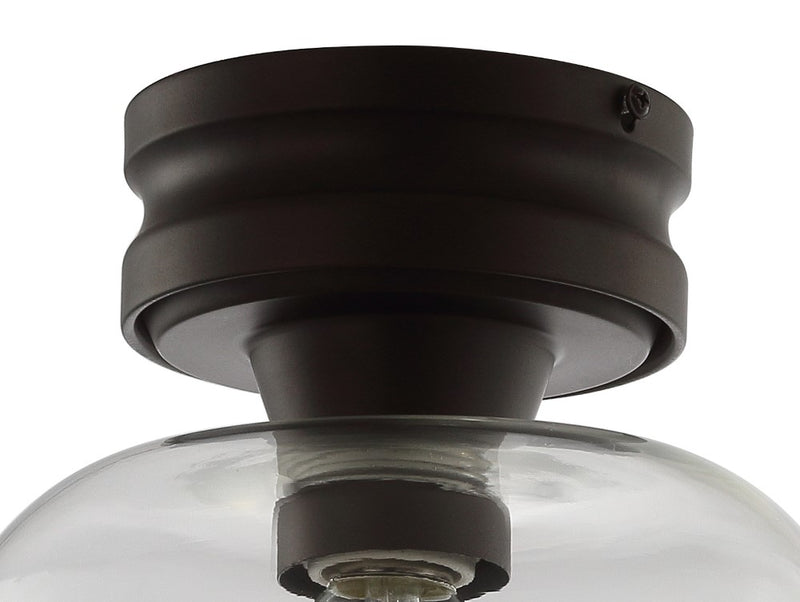 Domenic 7.75" Metal/Glass LED Flush Mount - JONATHAN Y
