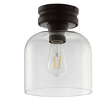 Domenic 7.75" Metal/Glass LED Flush Mount - JONATHAN Y