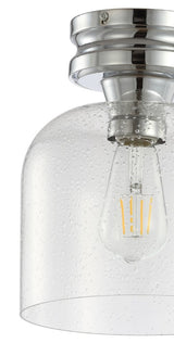 Domenic 7.75" Metal/Glass LED Flush Mount - JONATHAN Y