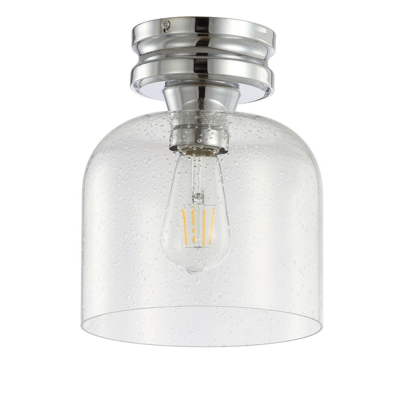 Domenic 7.75" Metal/Glass LED Flush Mount - JONATHAN Y