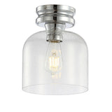 Domenic 7.75" Metal/Glass LED Flush Mount - JONATHAN Y