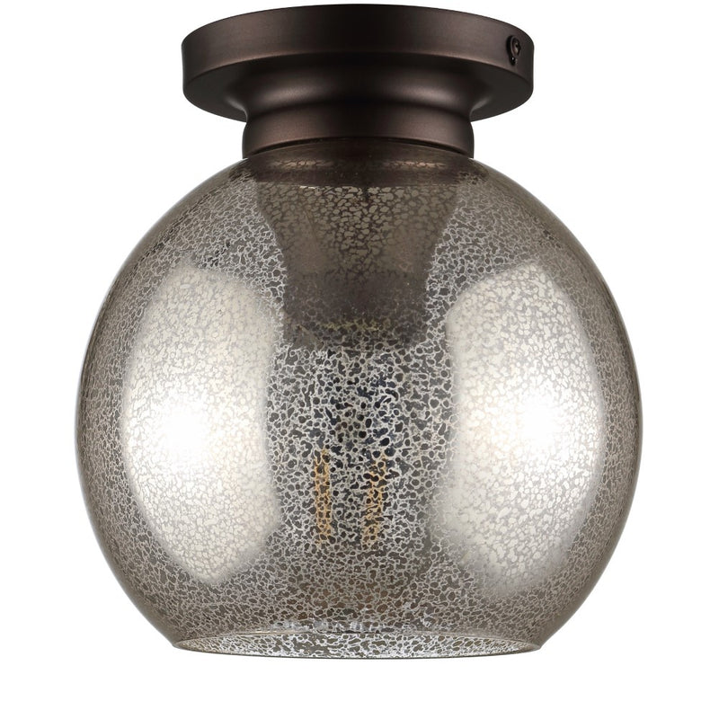 Atlas 7.75" Metal/Glass LED Flush Mount - JONATHAN Y