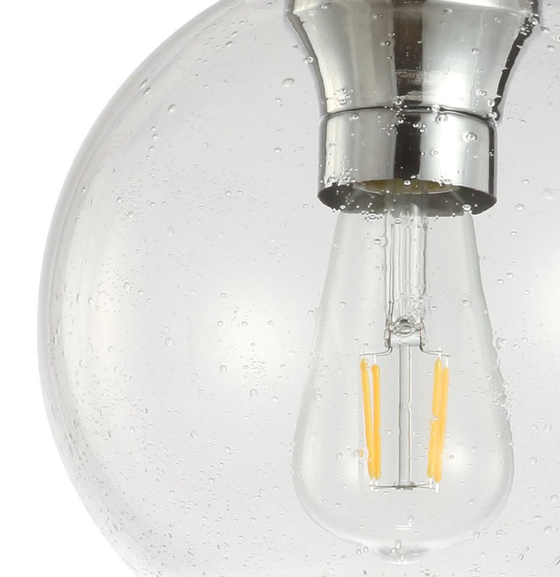 Atlas 7.75" Metal/Glass LED Flush Mount - JONATHAN Y