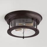 Lauren 13.25" Metal/Glass LED Flush Mount