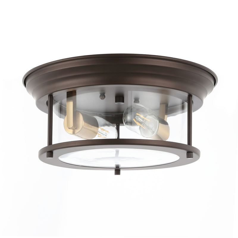 Lauren 13.25" Metal/Glass LED Flush Mount