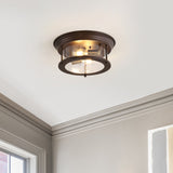 Lauren 13.25" Metal/Glass LED Flush Mount