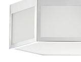 Minimo Hexagon Metal/Frosted Glass LED Flush Mount - JONATHAN Y