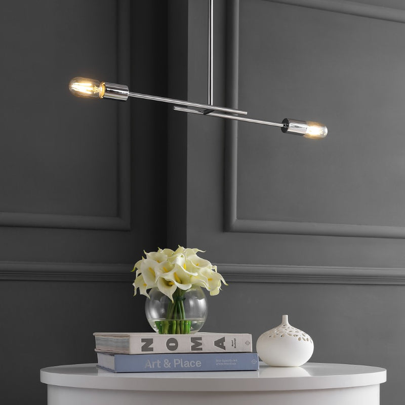 Turing 30.5" Adjustable Metal LED Linear Pendant - JONATHAN Y